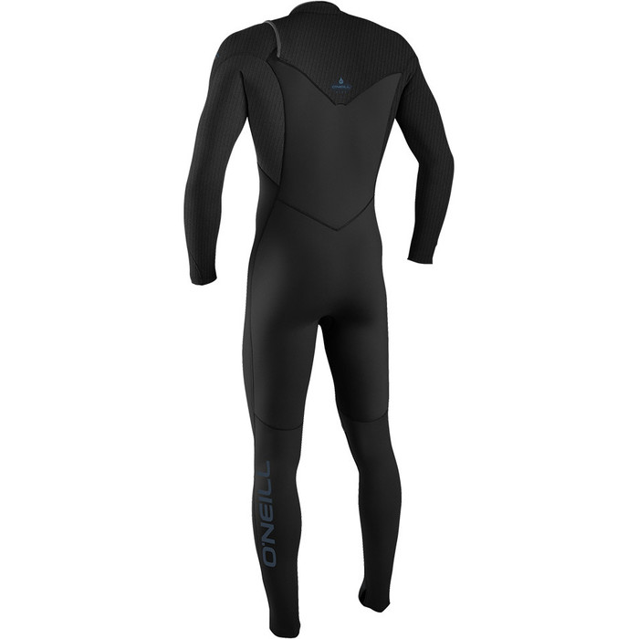 2024 O'Neill Mens Hyperfreak Wind 3/2mm+ Chest Zip Wetsuit 5605 - Black